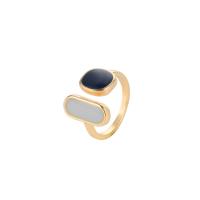 Tibetan Style Finger Ring, plated, fashion jewelry & Unisex & enamel, golden, nickel, lead & cadmium free, Sold By PC