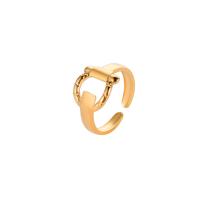 Stainless Steel Finger Ring 304 Stainless Steel plated fashion jewelry & Unisex golden Sold By PC