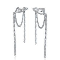 Mode-Fringe-Ohrringe, Messing, Modeschmuck & für Frau, frei von Nickel, Blei & Kadmium, 64mm, verkauft von Paar