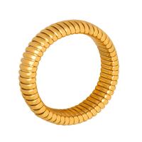 Titantium Steel Finger Ring, Titanium Steel, divat ékszerek & különböző méretű a választás & a nő, aranysárga, Által értékesített PC
