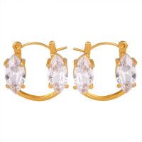 Boucle d'oreille Acier Titane, bijoux de mode & pour femme, plus de couleurs à choisir, 18x18mm, Vendu par paire