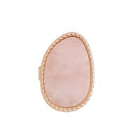 Cink Alloy Finger Ring, s Rose Quartz, pozlaćen, modni nakit & za žene, nikal, olovo i kadmij besplatno, Prodano By PC