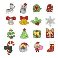 Celular Kit de bricolaje, resina, engomada de gota, Diferente forma para la elección & Diseño de Navidad, más colores para la opción, aproximado 100PCs/Bolsa, Vendido por Bolsa