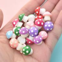 Mobile Phone DIY Decoration, Resin, mushroom, epoxy gel, more colors for choice, 12x12mm, Approx 100PCs/Bag, Sold By Bag