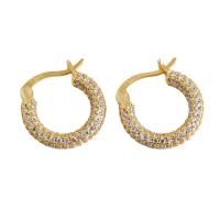 925 Sterling Silver Lever Back Earring plated micro pave rhinestone & for woman Sold By Pair