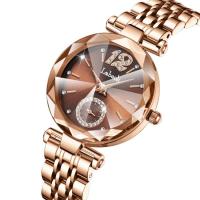 Zinc Alloy Watch Bracelet with Glass & 304 Stainless Steel Round plated Life water resistant & for woman & with rhinestone Sold By PC