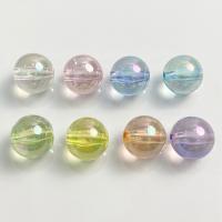 Plated Acrylic Beads Round colorful plated DIY Sold By Bag