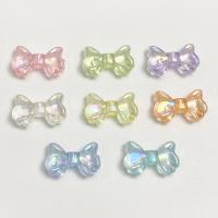 Plated Acrylic Beads, Bowknot, colorful plated, DIY, more colors for choice, 9x15mm, Sold By Bag