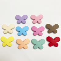Acrylic Jewelry Beads, Butterfly, DIY & rubberized, more colors for choice, 22x29mm, Approx 100PCs/Bag, Sold By Bag