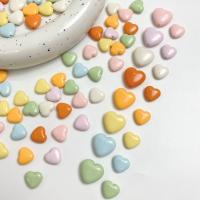 Solid Color Akril gyöngyök, Szív, fröccsöntés, DIY & különböző méretű a választás, több színt a választás, Által értékesített Bag