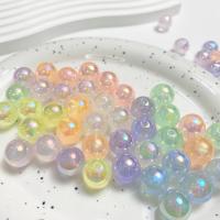 Acrylic Jewelry Beads, Round, DIY & luminated, more colors for choice, 12mm, Approx 100PCs/Bag, Sold By Bag