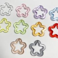 Acrylic Pendants, Star, injection moulding, DIY & hollow, more colors for choice, 31mm, Approx 300PCs/Bag, Sold By Bag