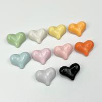 Perle acrylique, coeur, moulage par injection, DIY, plus de couleurs à choisir, 17x22mm, Environ 260PC/sac, Vendu par sac