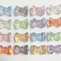 Plated Acrylic Beads, Bowknot, DIY, more colors for choice, 16x24mm, Approx 100PCs/Bag, Sold By Bag