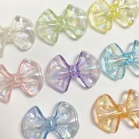 Plated Acrylic Beads, Bowknot, colorful plated, DIY, more colors for choice, 24x32mm, Approx 245PCs/Bag, Sold By Bag