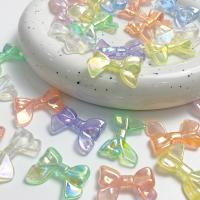 Plated Acrylic Beads, Bowknot, DIY & luminated, more colors for choice, 24x32mm, Approx 100PCs/Bag, Sold By Bag