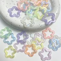 Acrylic Pendants, Star, DIY & luminated & hollow, more colors for choice, 4x31mm, Approx 300PCs/Bag, Sold By Bag