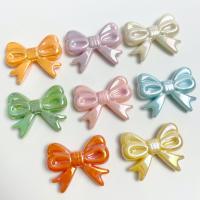 Plated Acrylic Beads, Bowknot, DIY, more colors for choice, 23x29mm, Approx 100PCs/Bag, Sold By Bag