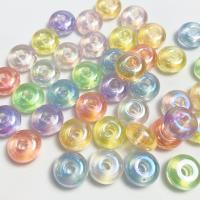 Perles  acrylique plaqué , abaque, Placage coloré, DIY, plus de couleurs à choisir, 14mm, Environ 100PC/sac, Vendu par sac