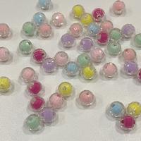 Acrylic Jewelry Beads Round injection moulding DIY Sold By Bag