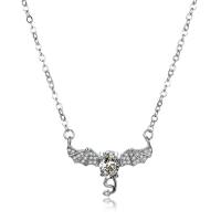 Cubic Zircon Micro Pave Brass Necklace with 1.97inch extender chain Bat fashion jewelry & micro pave cubic zirconia & for woman nickel lead & cadmium free Sold Per Approx 15.75 Inch Strand