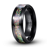 Пара кольца перста, Вольфрама сталь, ювелирные изделия моды & Мужская & разный размер для выбора, черный, 8.03x2.40mm, продается PC
