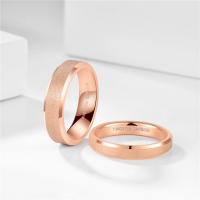 Acero de tungsteno anillo, Joyería & unisexo & diverso tamaño para la opción, color de rosa dorada, Vendido por UD