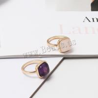 Zinc Alloy Finger Ring with Natural Stone plated  & for woman nickel lead & cadmium free Sold By PC