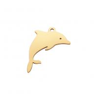 Stainless Steel Animal Pendants, 304 Stainless Steel, Dolphin, Vacuum Ion Plating, DIY, more colors for choice, 21.70x13.30mm, Sold By PC