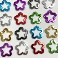 Acrylic Pendants, Star, UV plating, DIY & hollow, more colors for choice, 31mm, Approx 100PCs/Bag, Sold By Bag