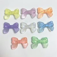 Acrylic Jewelry Beads, Bowknot, DIY & luminated, more colors for choice, 24x32mm, Approx 240PCs/Bag, Sold By Bag