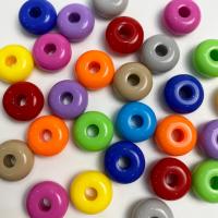 Perles acrylique de couleur unie, abaque, moulage par injection, DIY, plus de couleurs à choisir, 16mm, Environ 370PC/sac, Vendu par sac