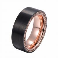 Пара кольца перста, Вольфрама сталь, ювелирные изделия моды & Мужская & разный размер для выбора, Много цветов для выбора, 8.03x2.40mm, продается PC