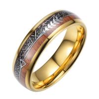 Volfram stål Finger Ring, mode smycken & olika storlek för val & för människan, fler färger för val, 8.03x2.40mm, Säljs av PC