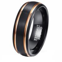 Volfram stål Finger Ring, mode smycken & olika storlek för val & för människan, 8.03x2.40mm, Säljs av PC