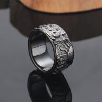 Titantium Steel fingerring, Titanium Stål, forgyldt, mode smykker & forskellig størrelse for valg & for mennesket, Solgt af PC