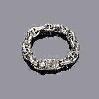 Bracelet d'acier titane, bijoux de mode & pour homme, couleur originale, Longueur:Environ 8.66 pouce, Vendu par PC