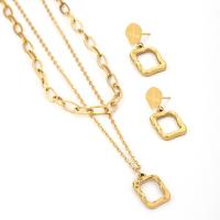 Zinc Alloy Jewelry Sets gold color plated Double Layer & for woman golden nickel lead & cadmium free Sold By PC