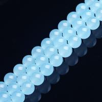 Natural Chalcedony Bead, Blue Chalcedony, Round, DIY & different size for choice, blue, Sold Per Approx 38-39 cm Strand