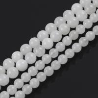 Natural Chalcedony Bead White Chalcedony Round DIY blue Sold Per Approx 38-39 cm Strand