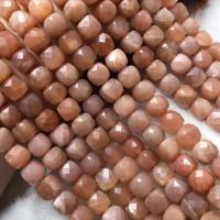 Moonstone Beads, Orange Moonstone, poleret, du kan DIY & facetteret, 9-10mm, Solgt Per Ca. 38-40 cm Strand