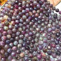Perles bijoux en pierres gemmes, tourmaline, poli, DIY, rouge foncé, 8mm, Vendu par Environ 38-40 cm brin