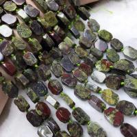 Grânulos de gemstone jóias, Dragão+Sangue+pedra, polido, DIY, 8x12mm, vendido para Aprox 38-40 cm Strand