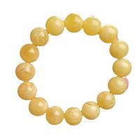 Gemstone Bracelets, Beeswax, polished, fashion jewelry & Unisex & different size for choice, yellow, Length:Approx 18 cm, Sold By PC