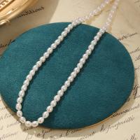 Naturales agua dulce perlas sueltas, Perlas cultivadas de agua dulce, Bricolaje, Blanco, 4.50mm, Vendido para aproximado 37 cm Sarta