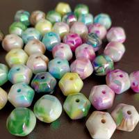 Plated Acrylic Beads, Lantern, colorful plated, DIY, mixed colors, 14mm, Approx 100PCs/Bag, Sold By Bag