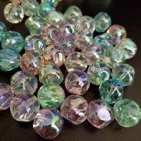 Perles  acrylique plaqué , Placage coloré, DIY, couleurs mélangées, 18mm, Environ 100PC/sac, Vendu par sac