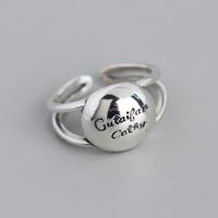 Sterling Silver Jewelry Finger Ring, 925 sterline d'argento, gioielli di moda & per la donna, assenza di nichel,piombo&cadmio, 12mm, Venduto da PC
