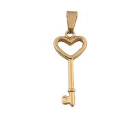 Stainless Steel Pendants 304 Stainless Steel Key Vacuum Ion Plating fashion jewelry & for woman golden Approx 4mm Sold By PC