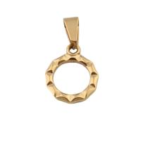Stainless Steel Pendants, 304 Stainless Steel, Vacuum Ion Plating, fashion jewelry & for woman, golden, 20x16x2.50mm, Hole:Approx 4mm, Sold By PC